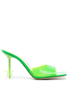 Mach & Mach Women's Crystal-embellished Star-heel Mules In Green