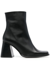 Alohas South 80mm Leather Ankle Boots In Schwarz