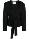 Ambush Tailored Tie-waist Blazer In Schwarz