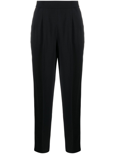 Joseph High-waisted Tailored Trousers In Schwarz