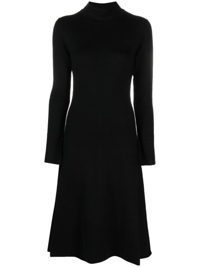 Joseph Long-sleeve Midi Dress In Black
