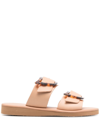 ANCIENT GREEK SANDALS BUCKLE-EMBELLISHED FLAT SANDALS