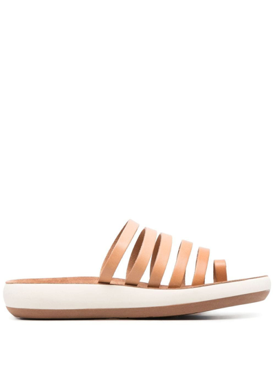 Ancient Greek Sandals Multi-strap Leather Sandals In Neutrals