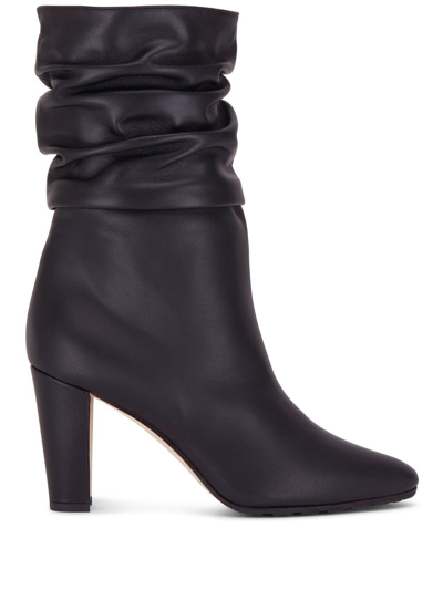 Manolo Blahnik Calasso Slouchy Ankle Boots In Schwarz