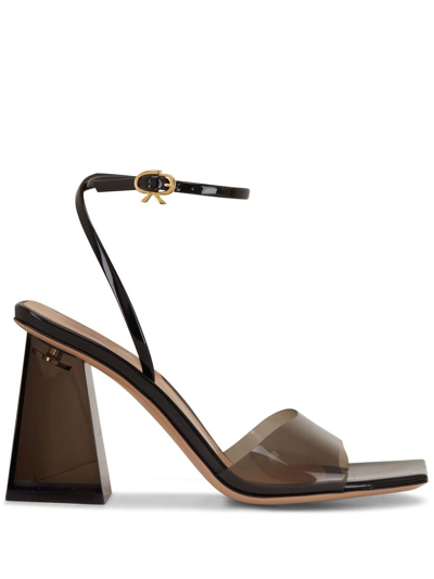 Gianvito Rossi Open-toe Leather Sandals In Schwarz