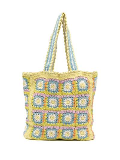 Alemais Crochet-knit Tote Bag In Yellow
