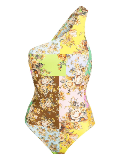 Alemais Floral Printed One-piece Swimwear In Mehrfarbig