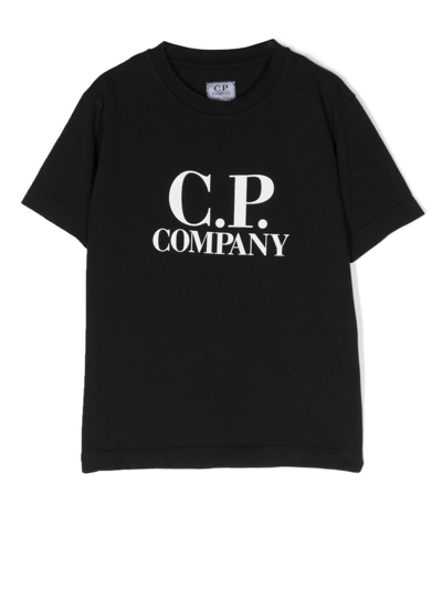 C.p. Company Logo-print Cotton Jersey T-shirt In 999 Black