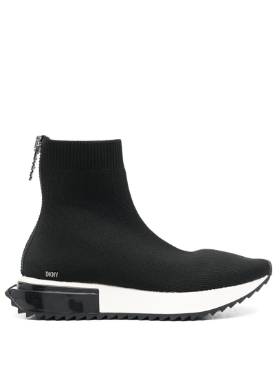 Dkny Promila Sock-style Sneakers In Schwarz