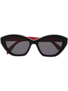 Alexander Mcqueen Cat-eye Frame Sunglasses In Black