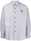 AAPE BY A BATHING APE LOGO-PATCH BUTTON-DOWN SHIRT