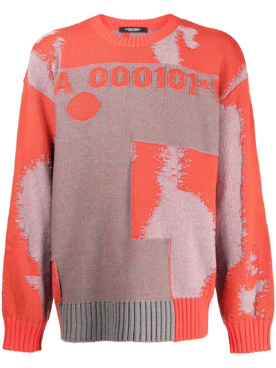 A-cold-wall* Erosion Oversize Jumper In Volt Red