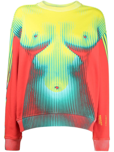 Y/project Multicolor Jean Paul Gaultier Edition Body Morph Sweatshirt In Yellow,red,blue