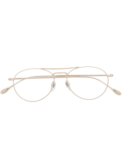 Gucci Pilot-frame Optical Glassses In Gold