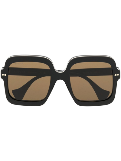 Gucci Oversize Square-frame Sunglasses In Black