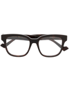 Gucci Gg1536o Square-frame Glasses In Brown