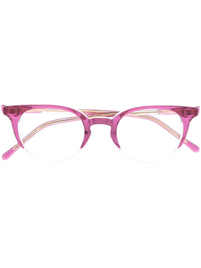 Gucci Round Frame Optical Glasses In Rosa