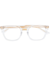 Gucci Rectangle-frame Optical Glasses In Gold