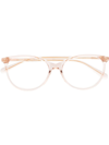 Gucci Round Frame Optical Glasses In Rosa