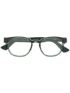 Gucci Rectangle Frame Optical Glasses In Green