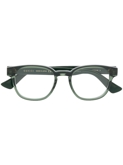 Gucci Rectangle Frame Optical Glasses In Green