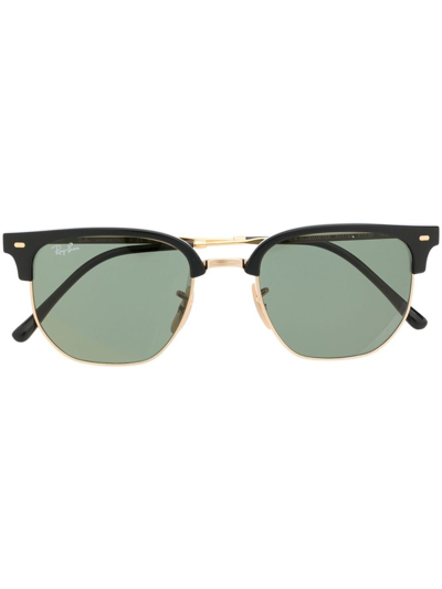 Ray Ban Contrasting-bridge Detail Sunglasses In Black