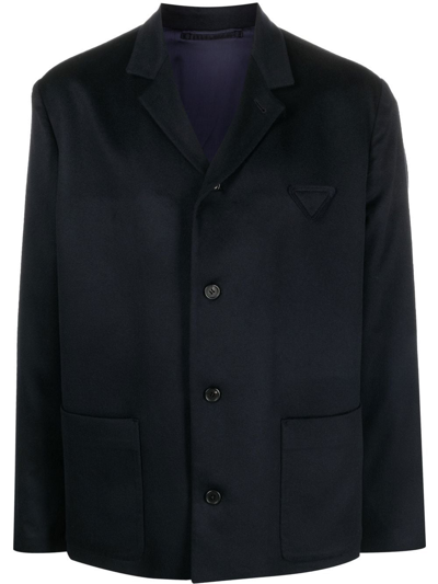 Prada Single-breasted Blazer In Black