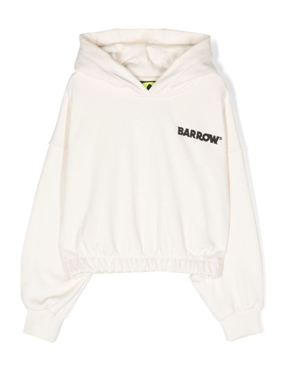 Barrow Babies' Graphic Logo-print Hoodie In Nude