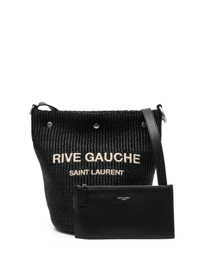 Saint Laurent Rive Gauche Bucket Bag In Schwarz