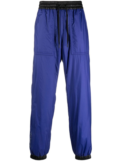Moncler Goretex Elasticated-waistband Trousers In Blau