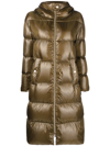 Herno Quilted Padded Zipped Coat In Grün