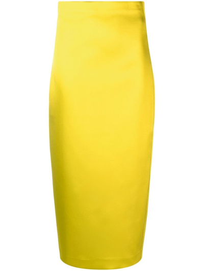 P.a.r.o.s.h High-waisted Midi Skirt In Gelb