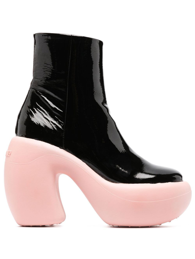 Haus Of Honey Honey Bubble 120mm Heeled Boots In Black