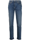Citizens Of Humanity Skyla Mid-rise Slim-fit Stretch-denim Jeans In Blue