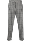 Pt Torino Tartan-check Virgin-wool Trousers In Grau