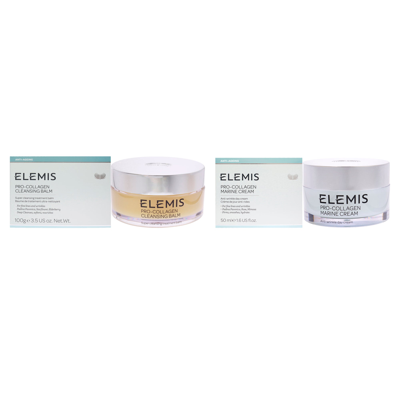 Elemis Pro-collagen Marine Cream And Cleansing Balm Kit By  For Unisex - 2 Pc Kit 1.7oz Cream, 3.5oz In White