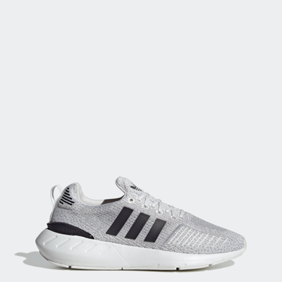 Adidas Originals Swift Run 22 Sneakers In White With Black Stripes