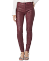 Paige Denim Hoxton Stretch Leather Pant In Red