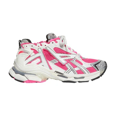 Balenciaga Runner Leather-trimmed Mesh Trainers In Pink