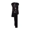 Jw Anderson Asymmetric Sequinned Mini Dress In Black