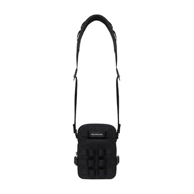 Balenciaga Army Crossbody Messenger Bag In Black