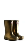 Hunter Kids' First Classic Nebula Waterproof Rain Boot In Gold