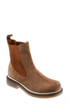Bueno Wanda Chelsea Boot In Tobacco Suede