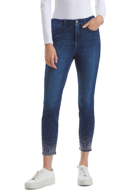 Jen7 By 7 For All Mankind Ombré Rhinestone High Waist Ankle Skinny Jeans In Harmony