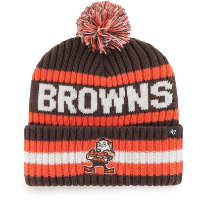 47 ' Brown Cleveland Browns Legacy Bering Cuffed Knit Hat With Pom