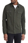 7 Diamonds Generation Herringbone Stretch Button-up Shirt In Harringbone Olive