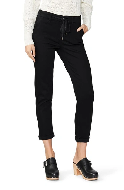 Paige Christy Rolled Hem Jeans In Black Shadow