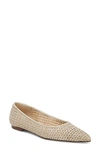 Sam Edelman Wanda Pointed Toe Flat In Ivory Raffia