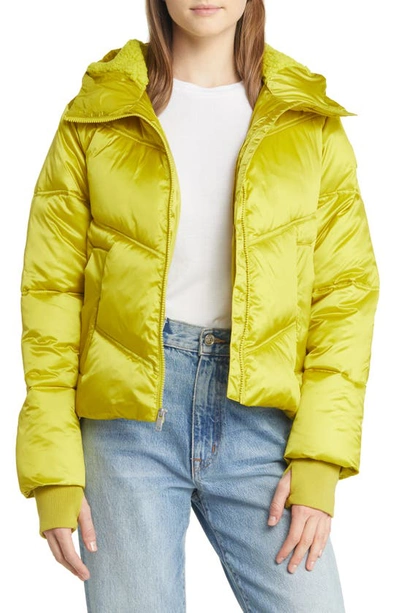 Ugg Ronney Water Resistant Crop Puffer Jacket In Relish