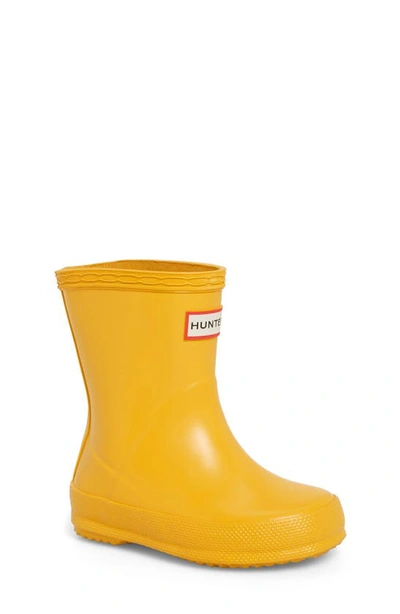 Hunter Kids' First Classic Waterproof Rain Boot In Dandelion